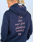 Herzlein® Sweatjacke "Glücklich" in Navy