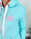 Herzlein® Sweatjacke "Happy Life" in Mint