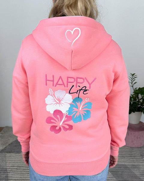 Herzlein_Sweatjacke_Happy_Life_in_Coral