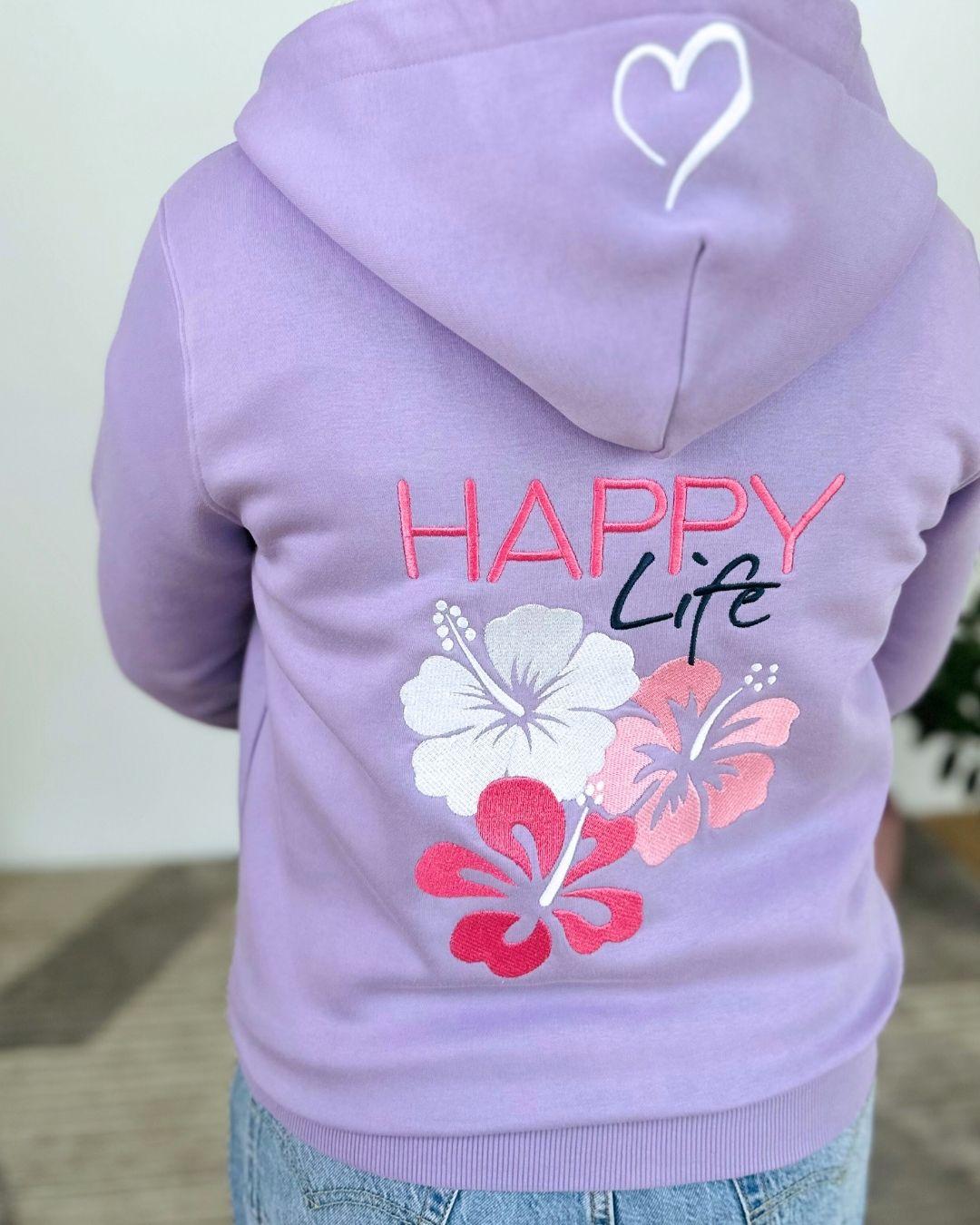 Herzlein_Sweatjacke_Happy_Life_in_Lavendel