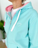 Herzlein® Sweatjacke "Herzchen" in Mint