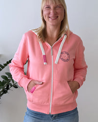 Herzlein® Sweatjacke "Hello Sunshine" in Coral