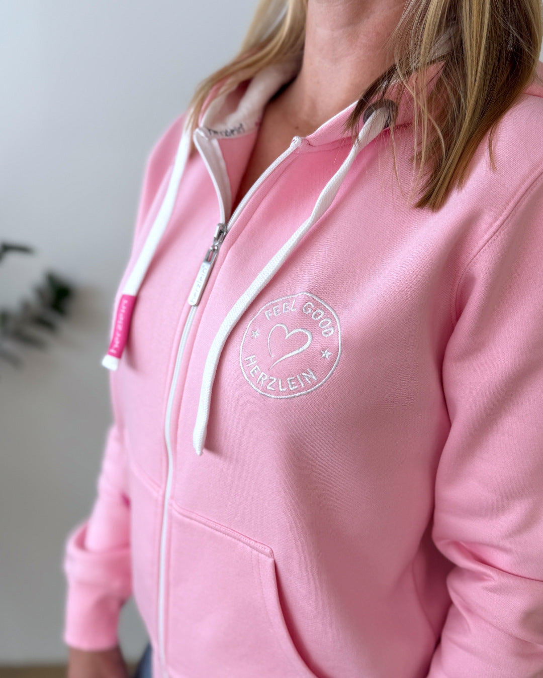 Herzlein® Sweatjacke "Hello Sunshine" in Rosa