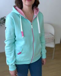 Herzlein® Sweatjacke "Sunshine on my Mind" in Mint