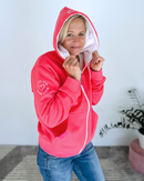 Herzlein® Sweatjacke "Love Your Life" in Erdbeer