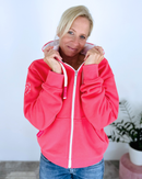 Herzlein® Sweatjacke "Love Your Life" in Erdbeer
