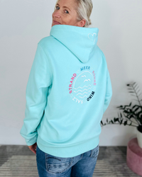 Herzlein® Sweatjacke "Strand Meer Sonne" in Mint