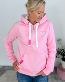 Herzlein® Sweatjacke "Strand Meer Sonne" in Rosa