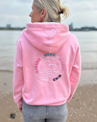 Herzlein® Sweatjacke "Strand Meer Sonne" in Rosa