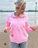 Herzlein® Sweatjacke "Strand Meer Sonne" in Rosa