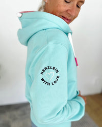 Herzlein® Sweatjacke "Strand Meer Sonne" in Mint