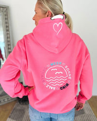 Herzlein® Sweatjacke "Strand Meer Sonne" in Pink