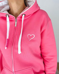 Herzlein® Sweatjacke "Strand Meer Sonne" in Pink