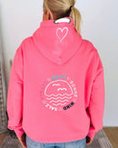 Herzlein® Sweatjacke "Strand Meer Sonne" in Pink