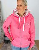 Herzlein® Sweatjacke "Strand Meer Sonne" in Pink