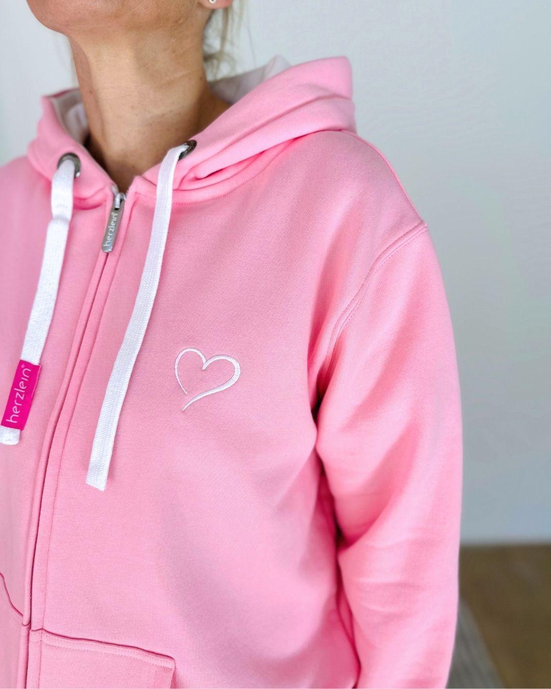 Herzlein® Sweatjacke "Strand Meer Sonne" in Rosa