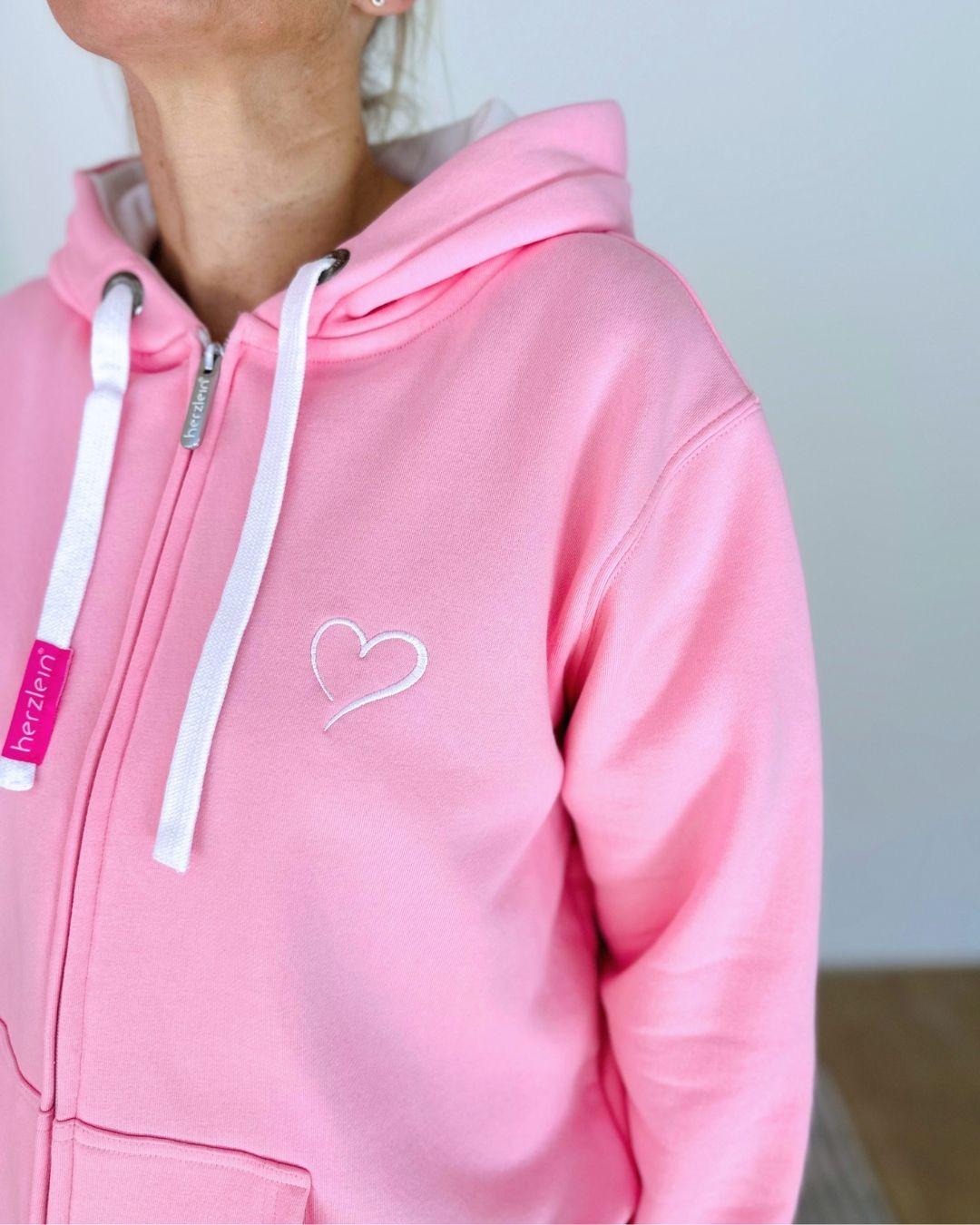Herzlein® Sweatjacke "Strand Meer Sonne" in Rosa
