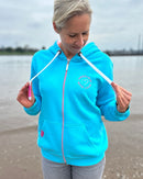 Herzlein® Sweatjacke "Strandliebe" in Himmelblau