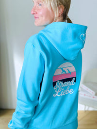 Herzlein® Sweatjacke "Strandliebe" in Himmelblau