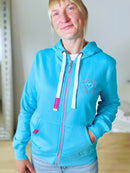Herzlein® Sweatjacke "Strandliebe" in Himmelblau