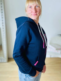 Herzlein® Sweatjacke "Strandliebe" in Navy Blau