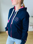 Herzlein® Sweatjacke "Strandliebe" in Navy Blau