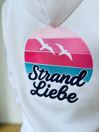 Herzlein® Sweatjacke "Strandliebe" in Weiß