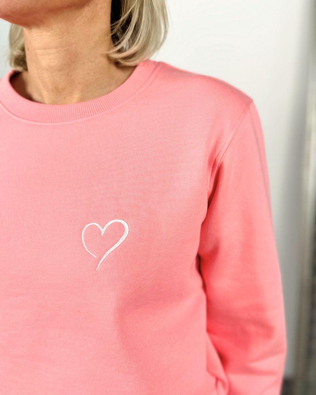 Herzlein® Sweatshirt "Herzchen" in Coral