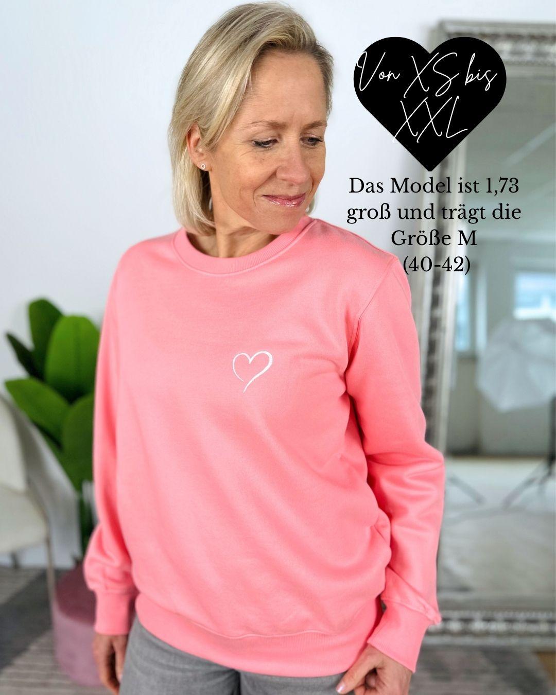 Herzlein® Sweatshirt "Herzchen" in Coral
