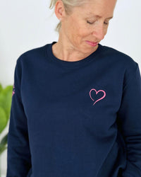 Herzlein® Sweatshirt "Herzchen" in Navy
