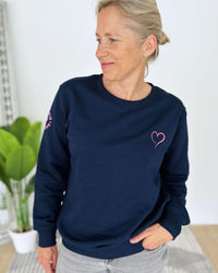 Herzlein® Sweatshirt "Herzchen" in Navy