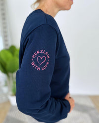 Herzlein® Sweatshirt "Herzchen" in Navy