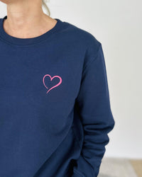 Herzlein® Sweatshirt "Herzchen" in Navy