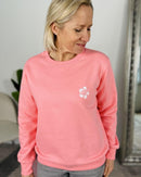 Herzlein® Sweatshirt "Hibiskus" in Coral