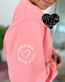 Herzlein® Sweatshirt "Hibiskus" in Coral