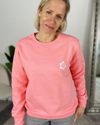 Herzlein® Sweatshirt "Hibiskus" in Coral