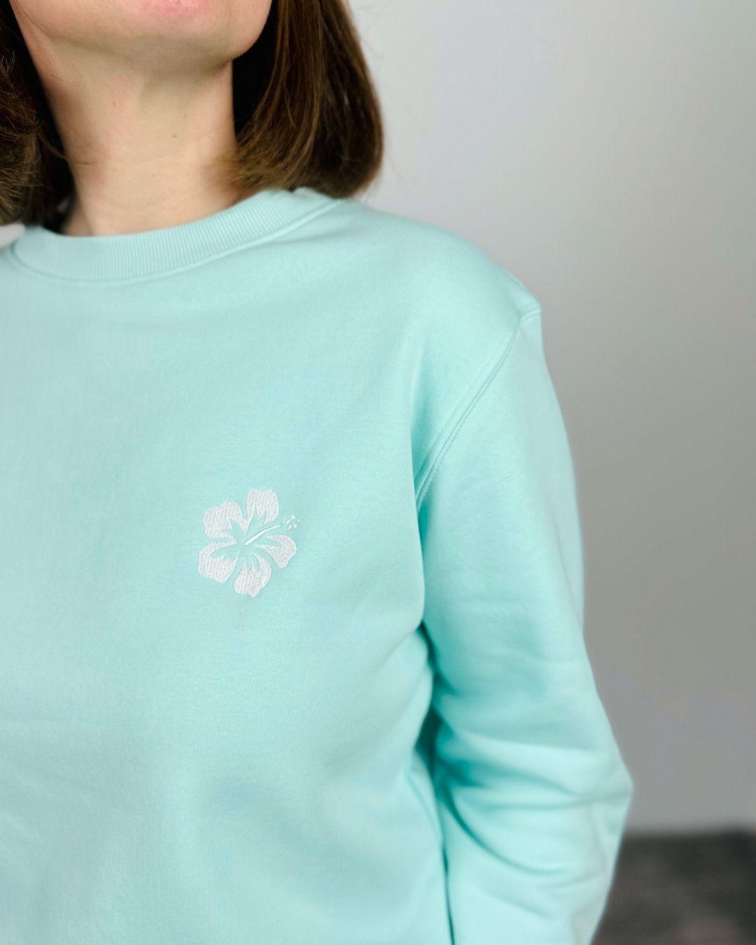 Herzlein® Sweatshirt "Hibiskus" in Mint