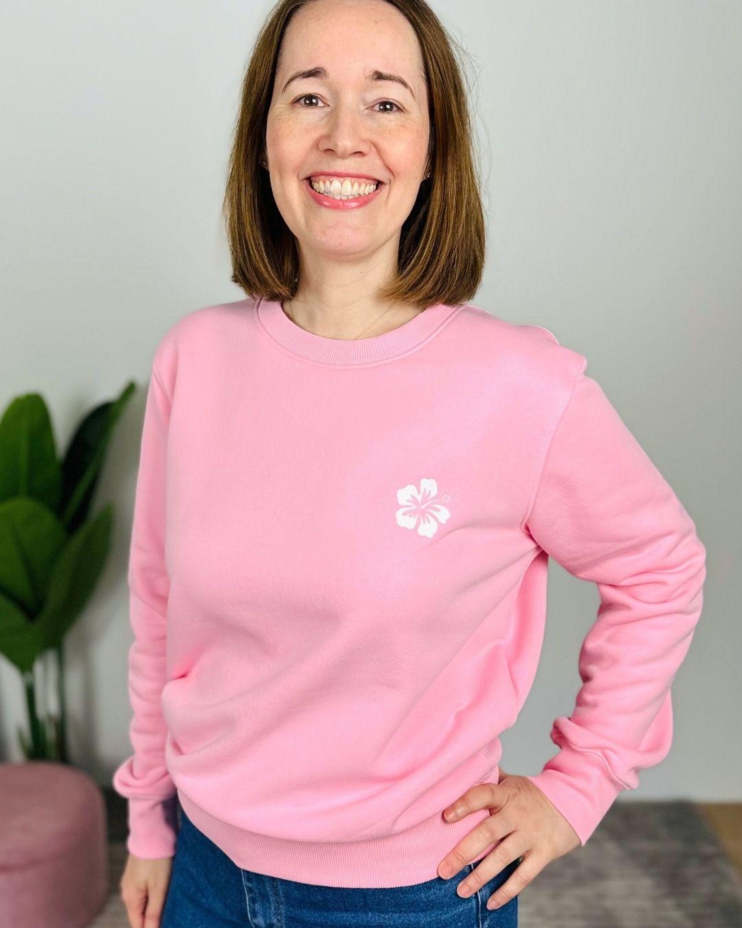 Herzlein® Sweatshirt "Hibiskus" in Rosa