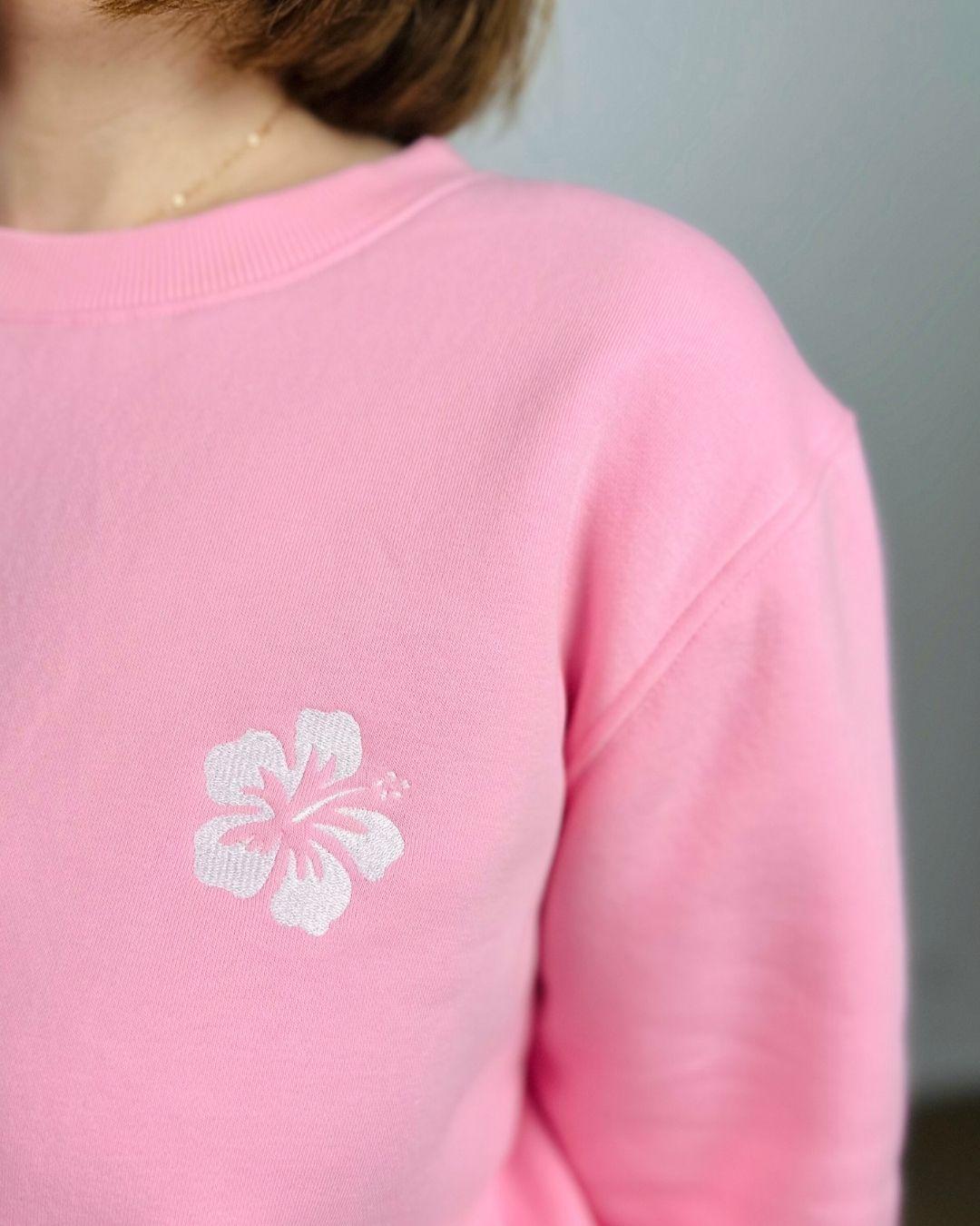 Herzlein® Sweatshirt "Hibiskus" in Rosa