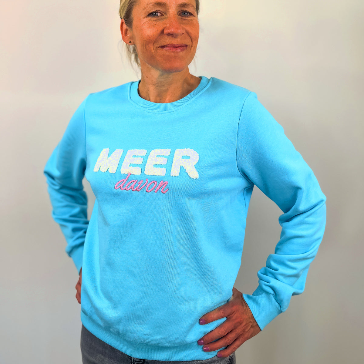 Herzlein® Sweatshirt "MEER davon" in Hellblau