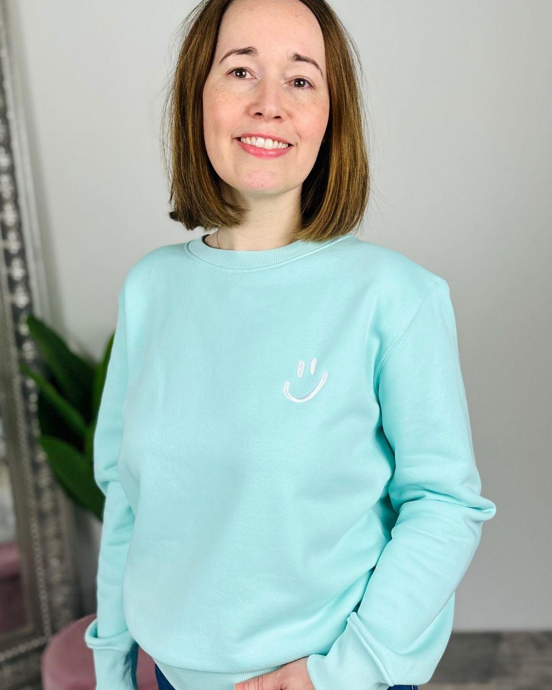 Herzlein® Sweatshirt "`Smiley" Mint