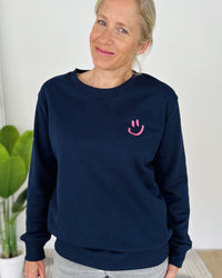 Herzlein® Sweatshirt "Smiley" in Navy