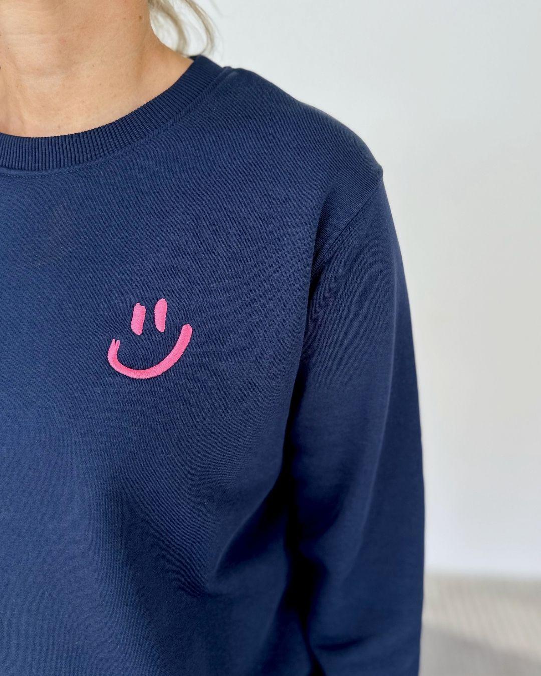 Herzlein® Sweatshirt "Smiley" in Navy