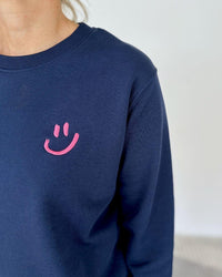 Herzlein® Sweatshirt "Smiley" in Navy