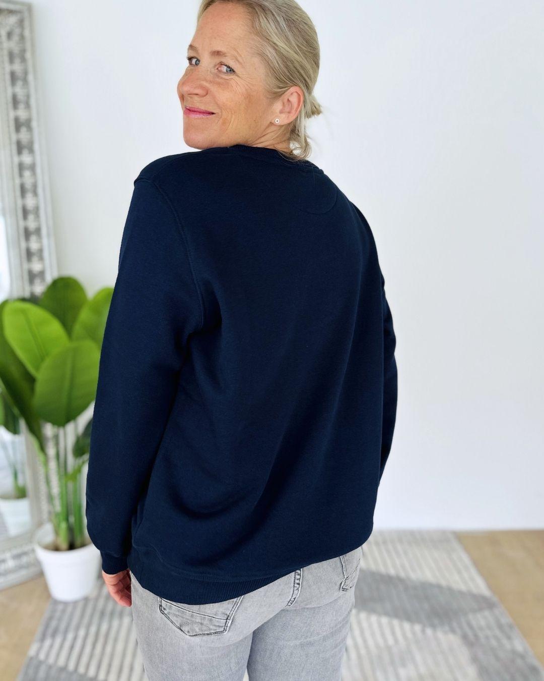 Herzlein® Sweatshirt "Smiley" in Navy