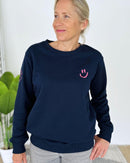 Herzlein® Sweatshirt "Smiley" in Navy