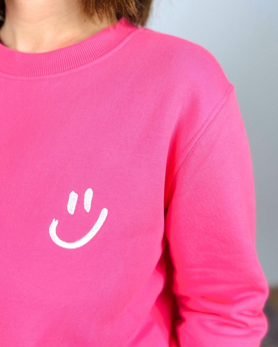 Herzlein® Sweatshirt "Smiley" in Pink