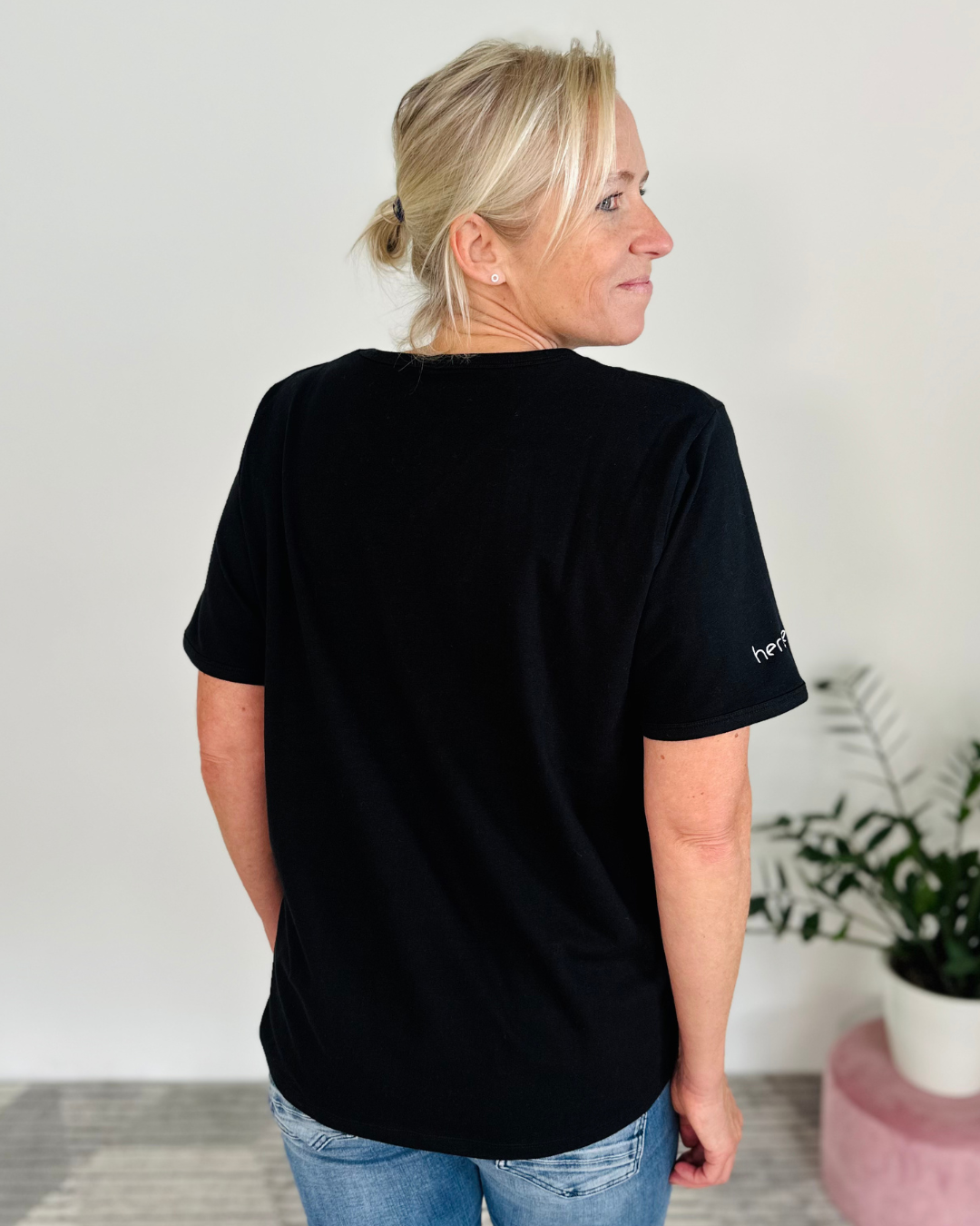 Herzlein® T-Shirt "Drei Herzen" in Schwarz