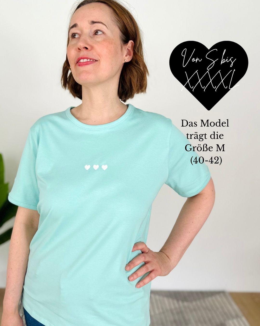 Herzlein® T-Shirt "3 Herzchen-Stick" in Mint