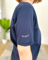 Herzlein® T-Shirt "3 Herzchen-Stick" in Navy